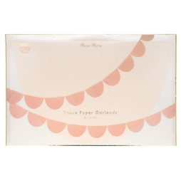 [MeriMeri] 메리메리 Peach Tissue Paper Scallop Garlands (x 2)_ME211330