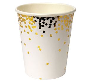 [Meri Meri] Gold Square Confetti Party Cups (8개 세트)_ME149968