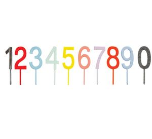 [MeriMeri] 메리메리-Multi Colored Number Cake Topper