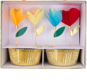 [MeriMeri] 메리메리-Bright Floral Cupcake Kit (set of 24 toppers)_ME194541